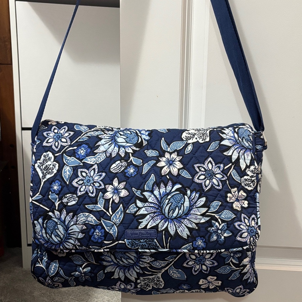 Vera Bradley Blue Floral Quilted Crossbody
